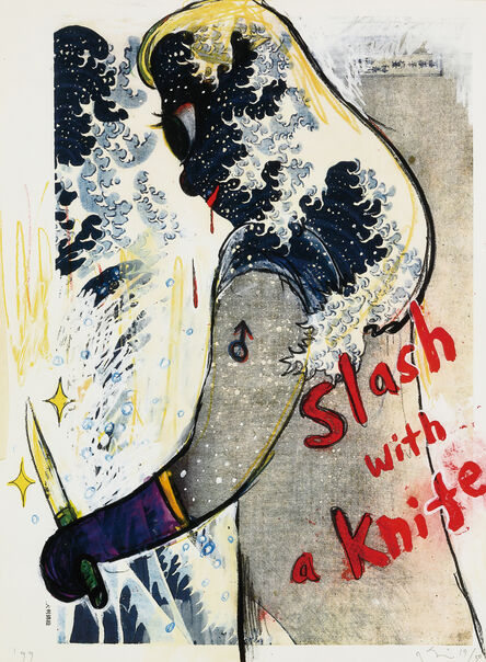 Yoshitomo Nara, ‘Slash with a Knife (In the Floating World)’, 1999