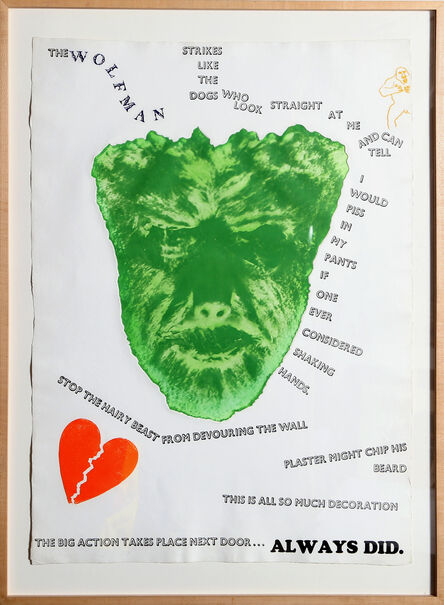 Jim Dine, ‘Wolfman (Wall)’, 1967