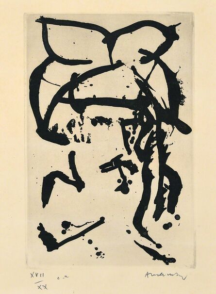 Pierre Alechinsky, ‘Portrait of Christian Dotremont wearing a laplander hat’, 1974