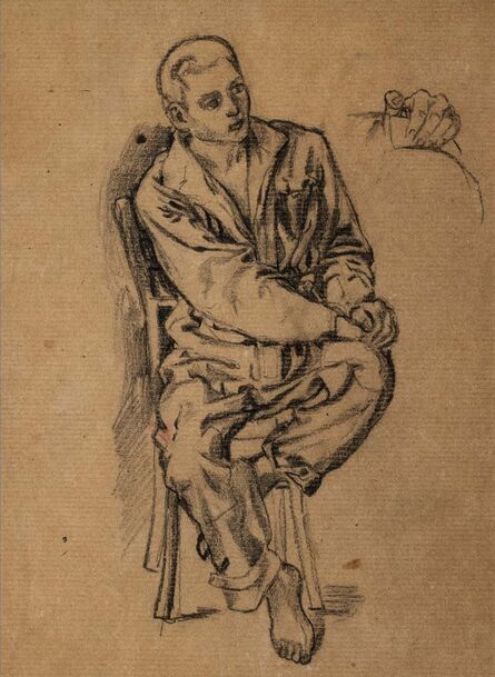 Mirko, ‘Study for young sitting man’, 1944