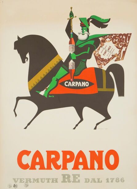 Armando Testa, ‘CARPANO CAVAL AD BRUNS’, 1953