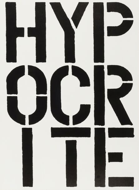 Christopher Wool, ‘Hypocrite’, 1989