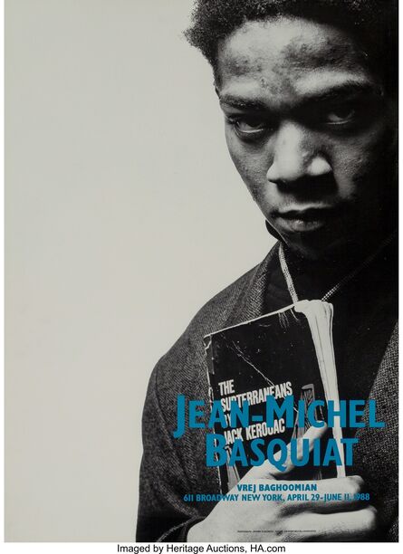 After Jean-Michel Basquiat, ‘Portrait with Jack Kerouac, exhibition poster’, 1988