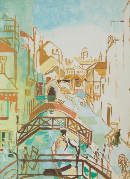 Fulvio Bianconi, ‘Venice, canal view’, 1950 ca