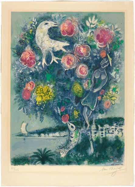 After Marc Chagall, ‘La baie des anges au bouquet de roses’, 1967