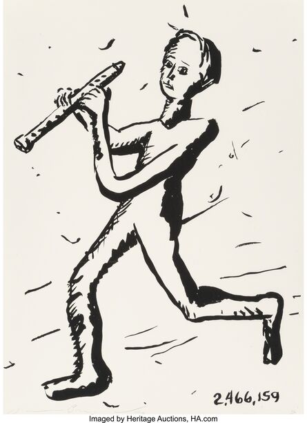 Jonathan Borofsky, ‘Pied Piper # 2,466,159’, 1976-80