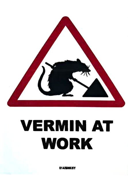 Banksy, ‘Rat: Vermin at Work’, 2004