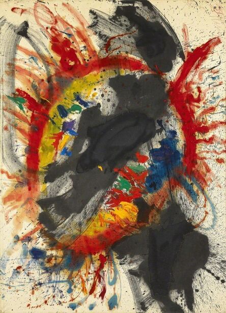 Walasse Ting 丁雄泉, ‘Raining in Rainbow’, 1960