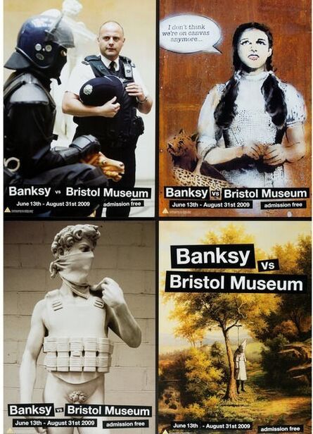 Banksy, ‘Four posters from the Banksy vs. Bristol Museum Exhibition’, 2009