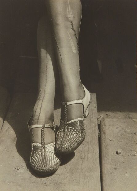 Dorothea Lange, ‘A Sign of the Times–Mended Stockings, Stenographer, San Francisco’, 1934