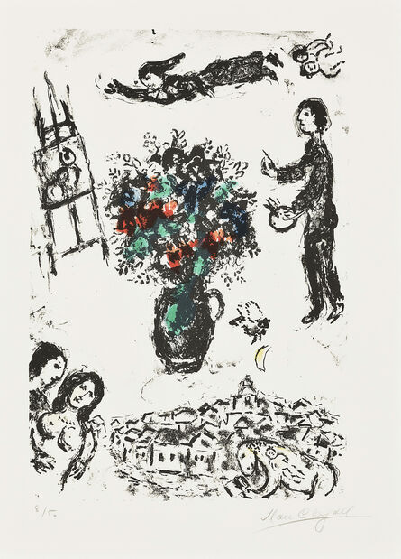 Marc Chagall, ‘Bouquet Over the Town’, 1983