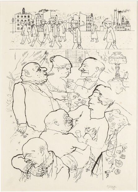 George Grosz, ‘Früh um 5 Uhr! from Im Schatten’, 1920-21
