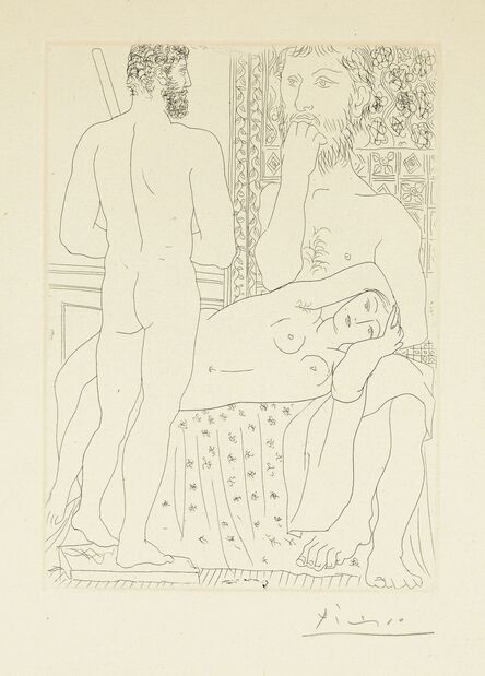 Pablo Picasso, ‘Sculpteur, modèle couché et sculpture, from: La Suite Vollard’, 1933