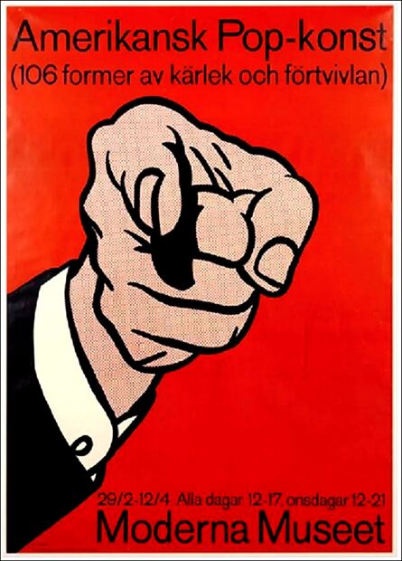 Roy Lichtenstein, ‘"Amerikansk Pop-konst" (American Pop) Moderna Museet Exhibition Poster (De-accessioned from the Denver Art Museum)’, 1964