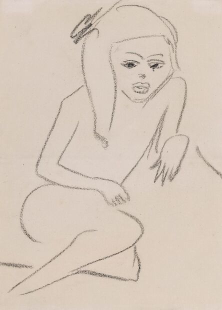 Ernst Ludwig Kirchner, ‘Hockende Fränzi’, 1910