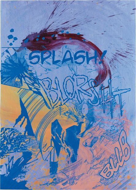 Christian Marclay, ‘Actions (Splash, Blorsht, Bllb on blue)’, 2012