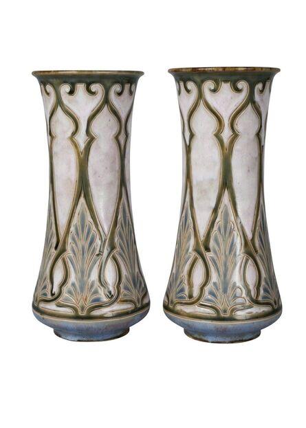 Royal Doulton, ‘a pair of stoneware vases by Eliza Simmance’, Date letter for 1910