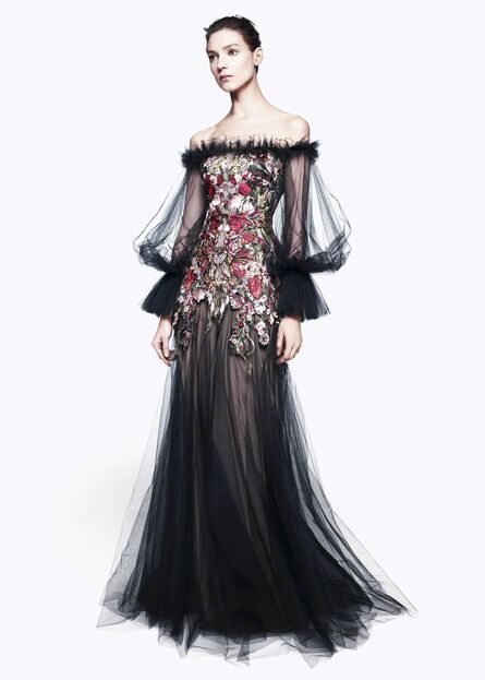 Alexander McQueen, ‘OFF THE SHOULDER FLORAL EMBROIDERED GOWN’, pre-fall 2012