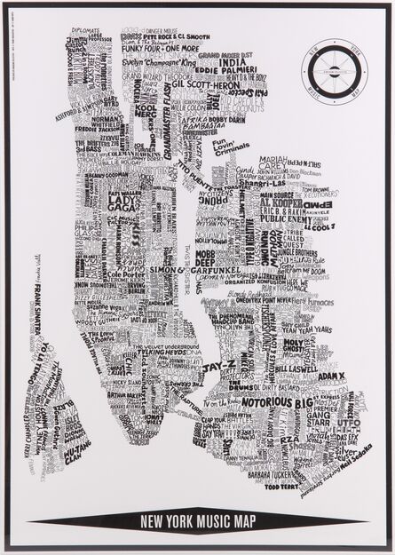 Adam Hayes, ‘New York Music Map’, 2013