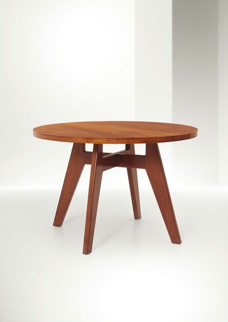 Franco Albini, ‘a low table with a walnut wood structure and maple wood top’, 1945