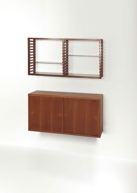 Franco Albini, ‘a bookcase with a wall shelf and a sideboard’, 1945