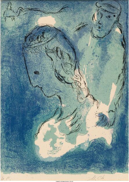 Marc Chagall, ‘Abraham and Sarah, from The Bible’, 1956