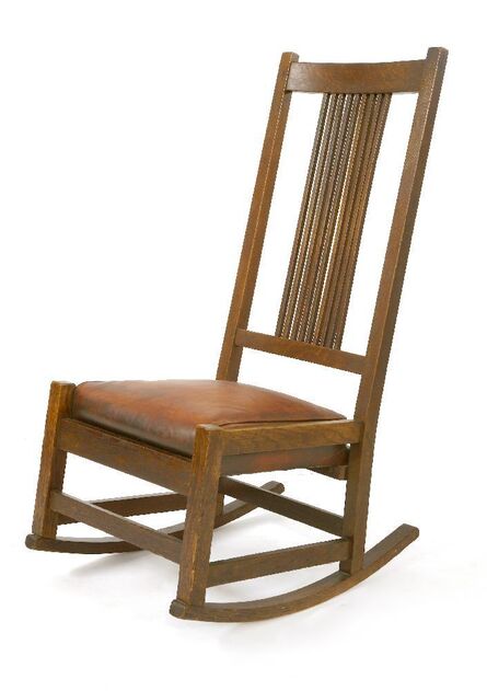 Gustav Stickley, ‘An oak rocking chair’