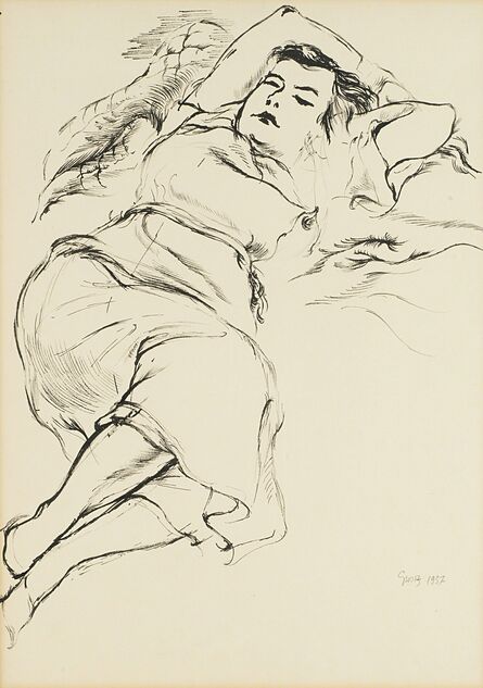 George Grosz, ‘Ritratto di Eva Grosz’, 1937