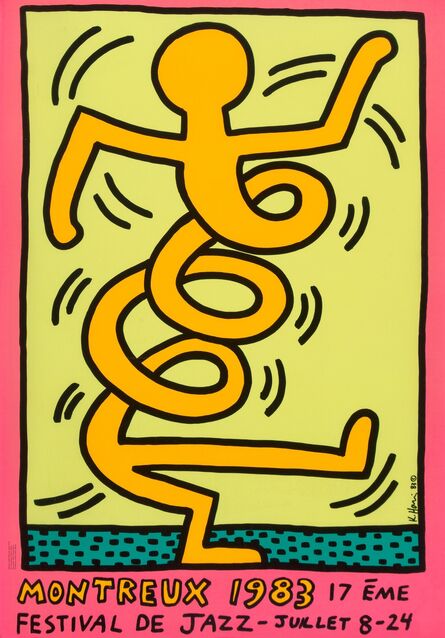 After Keith Haring, ‘Montreux Jazz Festival, poster’, 1983