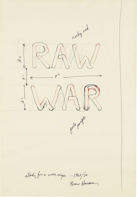 Bruce Nauman, ‘RAW/WAR’, 1968-1970