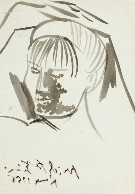 Pericle Fazzini, ‘Female face’, 1956