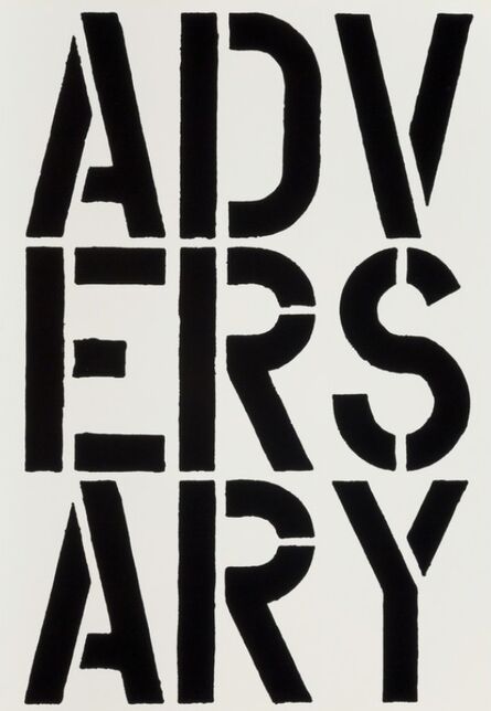 Christopher Wool, ‘Adversary (Page from Black Book)’, 1989