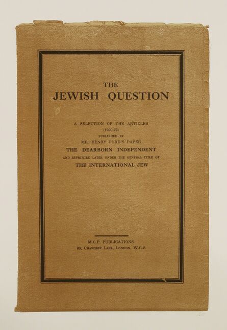 R. B. Kitaj, ‘The Jewish Question’, 1969-70