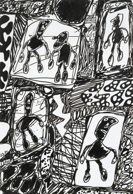 Jean Dubuffet, ‘Paysage avec 5 personnages’, 1980