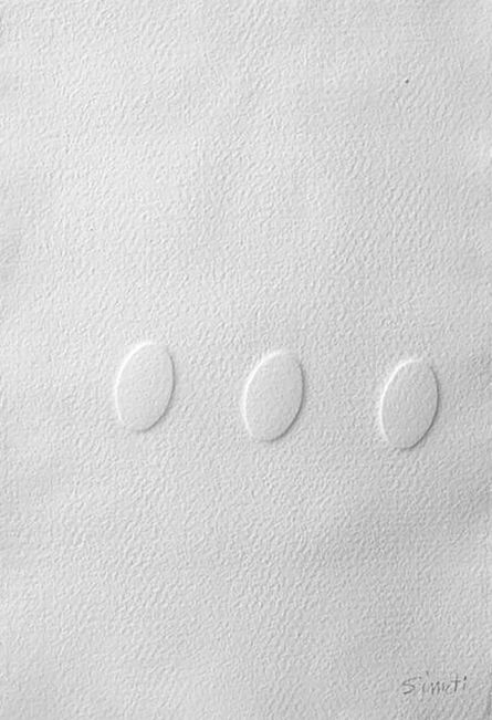 Turi Simeti, ‘Tre ovali bianchi’, 2015