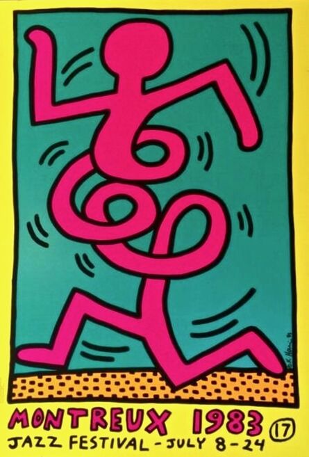 Keith Haring, ‘Montreux Jazz Festival (Yellow)’, 1983