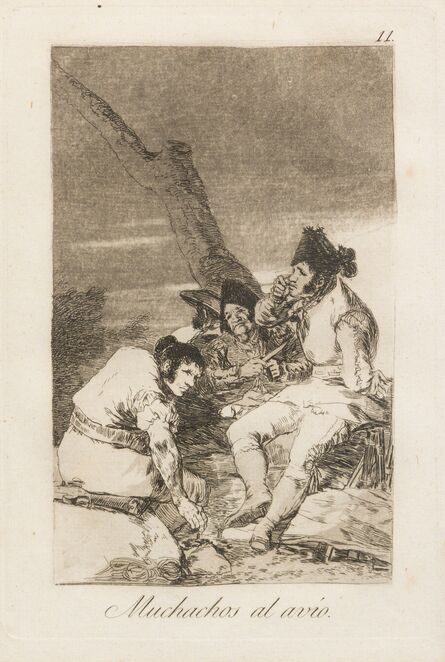 Francisco de Goya, ‘Muchachos al avio (from Caprichos)’, c. 1799
