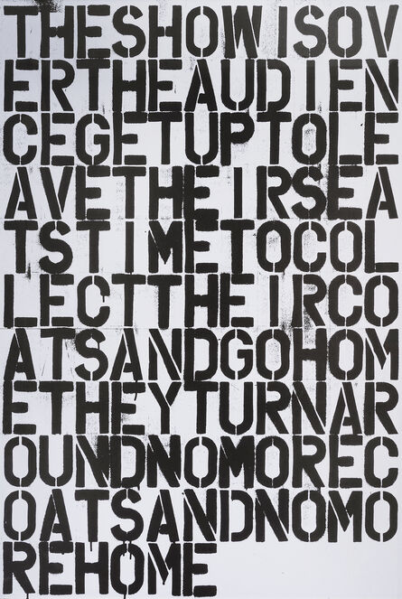 After Christopher Wool, ‘The Show Is Over’