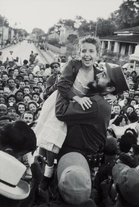 After Burt Glinn, ‘On another stop, Castro lifts a young admirer’, 1959-printed later