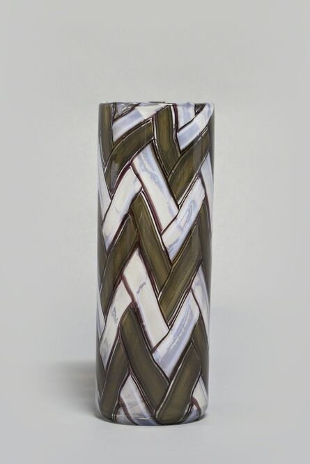 Ercole Barovier, ‘Barovier & Toso, Cylindric vase, herringbone pattern’, 1958