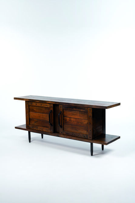 Atelier Marolles, ‘A sideboard in wood and wrought iron’, vers 1950