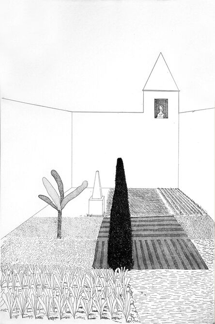 David Hockney, ‘Rapunzel Growing in the Garden (from Six Fairy Tales from the Brothers Grimm)’, 1969