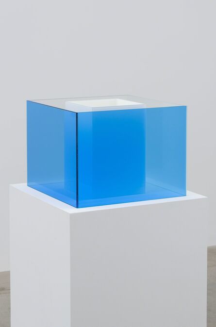 Larry Bell, ‘Untitled Maquette (Cornflower Blue/True Sea Salt/Optimum White)’, 2018