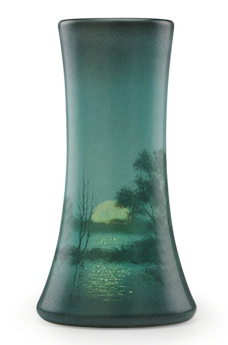 Edward T. Hurley, ‘Scenic Vellum vase with moonlit lake, Cincinnati, OH’, 1910