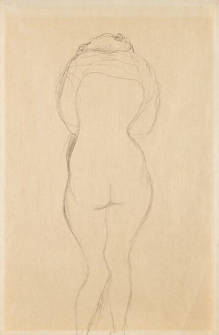 Gustav Klimt, ‘Rückenhalbakt’, 1911-12 ca.