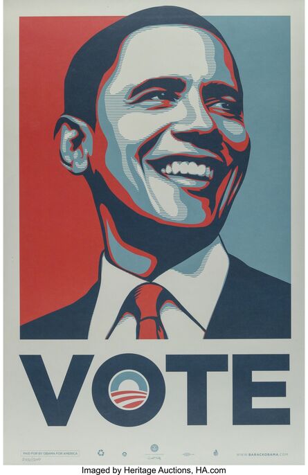Shepard Fairey, ‘Vote Obama’, 2008
