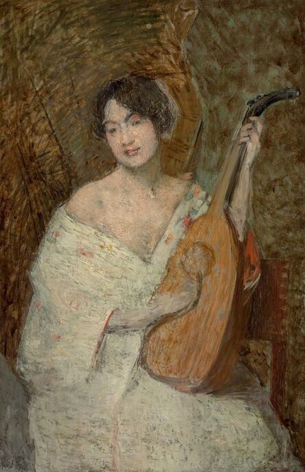Julian Alden Weir, ‘Lady with Mandolin’