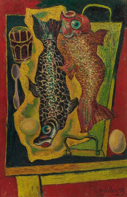 Jean-Philippe Dallaire, ‘Nature morte aux poissons’, circa 1941-45