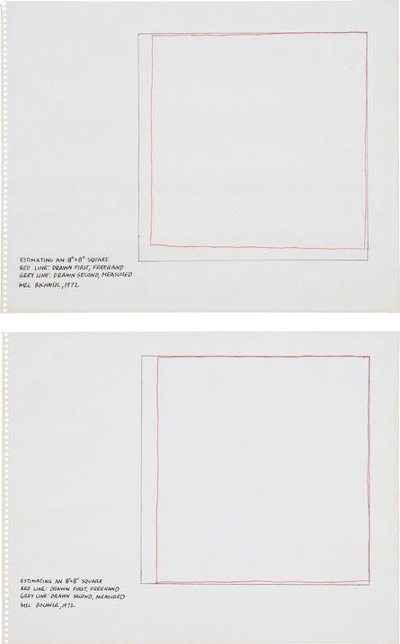 Mel Bochner, ‘Untitled (Estimating an 8" x 8" Square)’, 1972