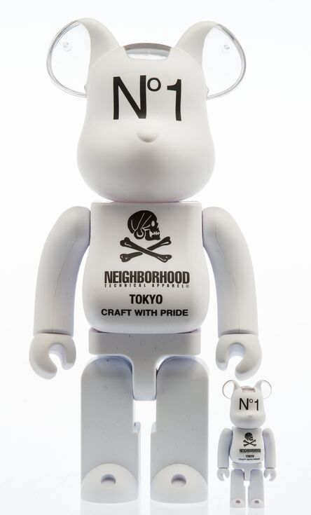 BE@RBRICK X Neighborhood, ‘White 400% and 100% (two works)’, 2018